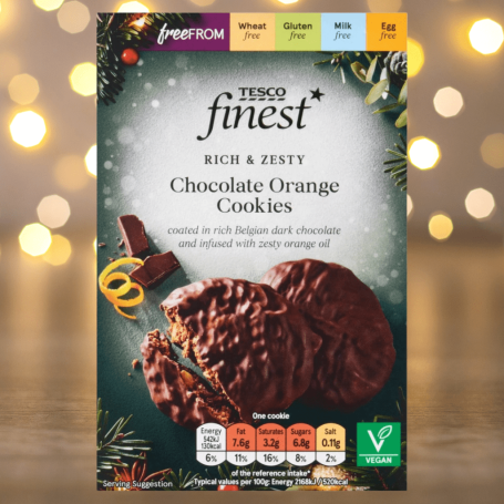 Tesco Finest Vegan Chocolate Orange Christmas Cookies
