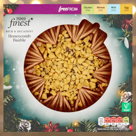 Tesco Finest Vegan Honeycomb ChristmasBauble